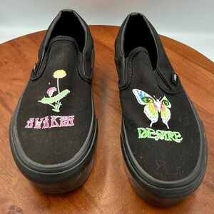 Vans Stackform Platform Awaken Desire Black Glow Slip On Shoes W6.5 Fairy Grunge